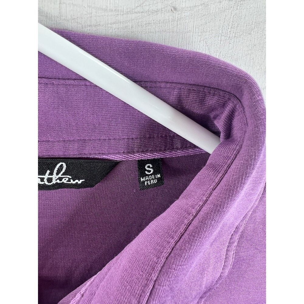 Travis Mathew Performance Pima Cotton Golf Polo Shirt Soft Purple Mens Small - Picture 6 of 12